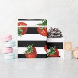 Papel De Regalo Fiesta de Bebé con Estampado de Fresa