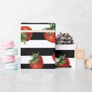 Papel De Regalo Fiesta de Bebé con Estampado de Fresa 