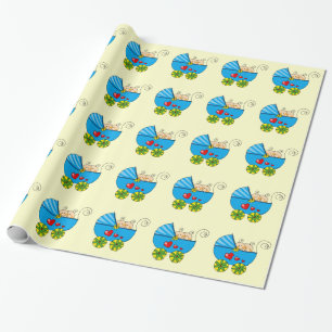 Papel De Regalo fiesta de bienvenida al bebé (gemelos)
