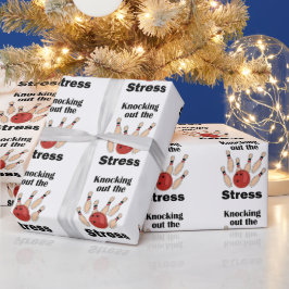 Papel De Regalo Fiesta de Bolos Derribando Estrés con Strike