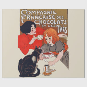 Papel De Regalo Fiesta de Chocolate Francés Arte Steinlen