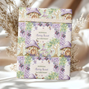 Papel De Regalo Fiesta de cumpleaños 2 Purple Berry Sweet 