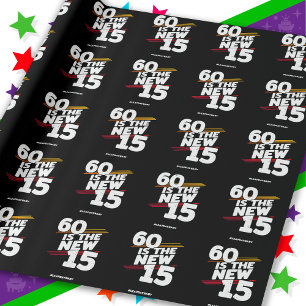 Papel De Regalo Fiesta de cumpleaños 60 años día bisiesto Nuevo añ