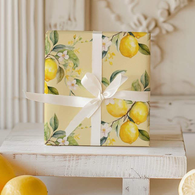 Papel De Regalo Fiesta de cumpleaños cítricos de los limones de co (Subido por el creador)