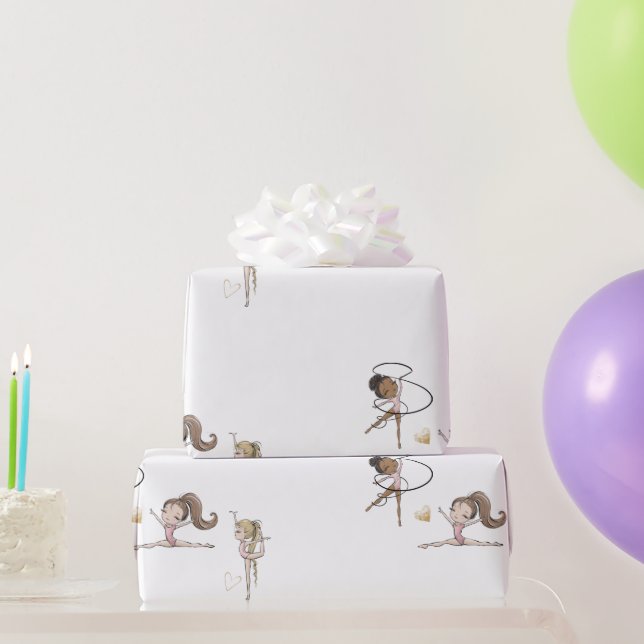 Papel De Regalo Fiesta de cumpleaños de gimnasia  (Regalos de fiesta)