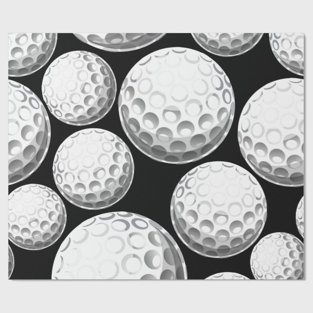 Papel De Regalo Fiesta de Cumpleaños de Golf Emocionante (Superficie plana)