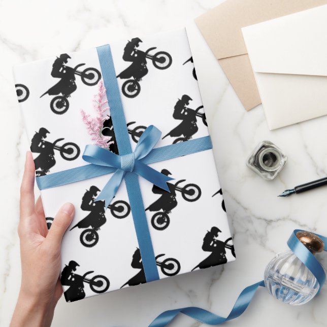 Papel De Regalo Fiesta de cumpleaños de Motocross Dirt Bike (Regalar)