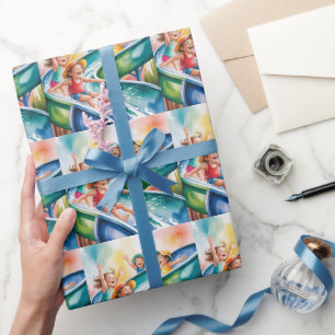Papel De Regalo Fiesta de cumpleaños de niños de edad de diapositi