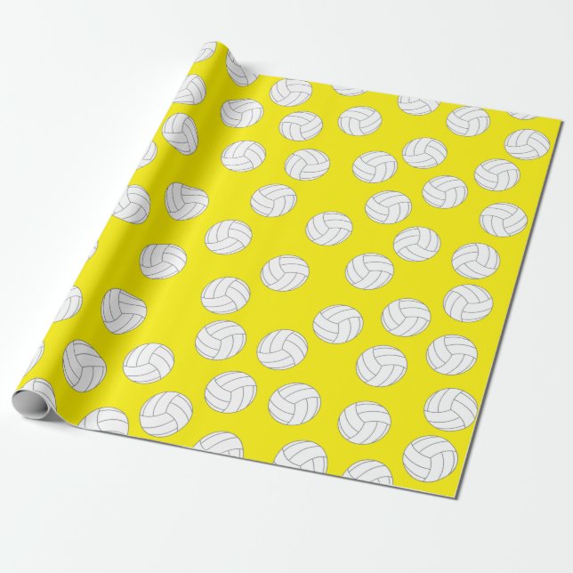 Papel De Regalo Fiesta de cumpleaños de voleibol (Desenrollado)