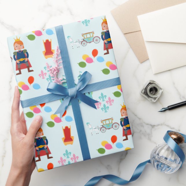 Papel De Regalo Fiesta de cumpleaños del chico del príncipe real (Regalar)