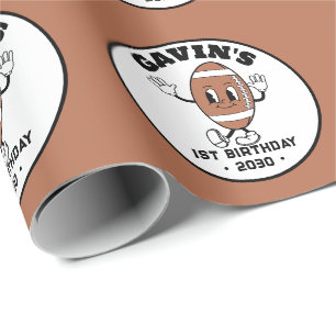 Papel De Regalo Fiesta de cumpleaños del deporte culto y retro per