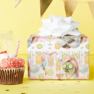 Papel De Regalo Fiesta de cumpleaños del gato SPA para los amantes