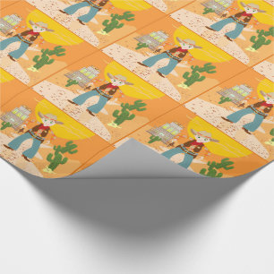 Papel De Regalo Fiesta de cumpleaños del niño del vaquero