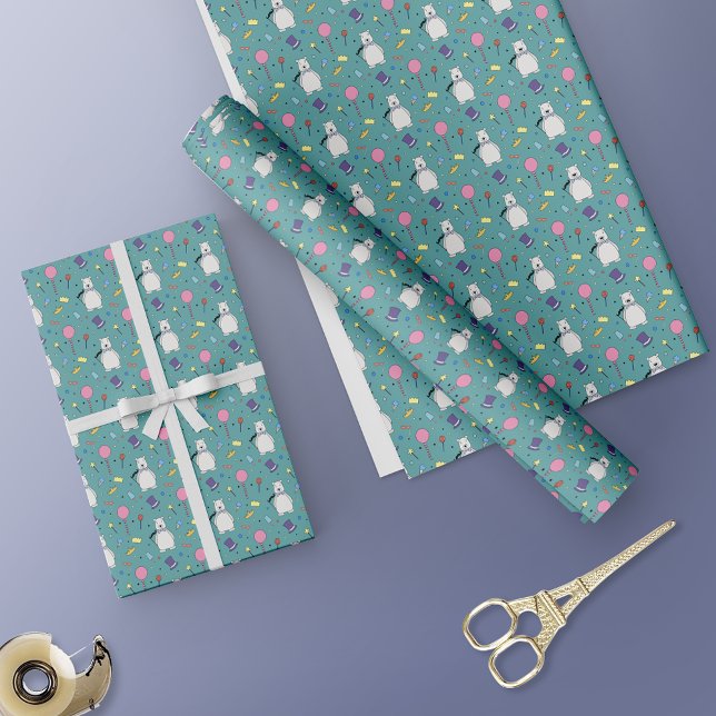 Papel De Regalo Fiesta de cumpleaños del oso polar cutáneo (Subido por el creador)