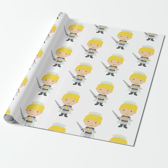 Papel De Regalo Fiesta de cumpleaños del pequeño príncipe (Desenrollado)
