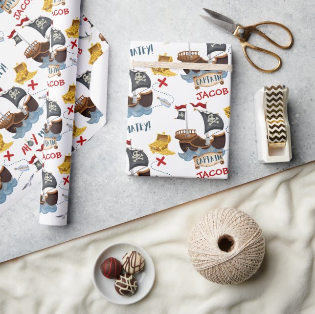 Papel De Regalo Fiesta de cumpleaños del pirata (Artesanía)