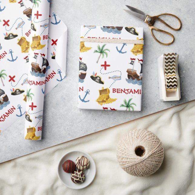 Papel De Regalo Fiesta de cumpleaños del pirata (Artesanía)