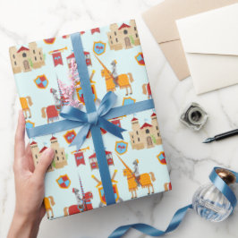 Papel De Regalo Fiesta de cumpleaños del Torneo de los Caballeros 