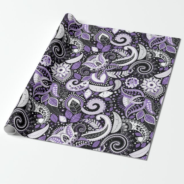 Papel De Regalo Fiesta de Cumpleaños Elegante con Estampado de Pai (Desenrollado)