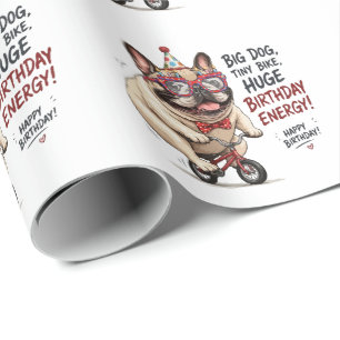 Papel De Regalo Fiesta de cumpleaños en bicicleta de divertido Bul