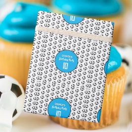 Papel De Regalo Fiesta de Cumpleaños Fútbol Niño Azul