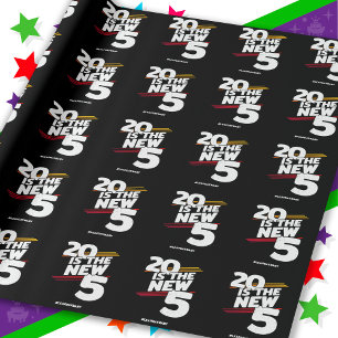 Papel De Regalo Fiesta de cumpleaños número 20 en día bisiesto Nue