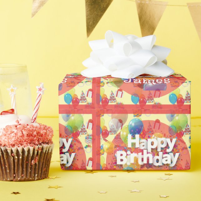 Papel De Regalo Fiesta de cumpleaños para niños  (Fiesta de cumpleaños )