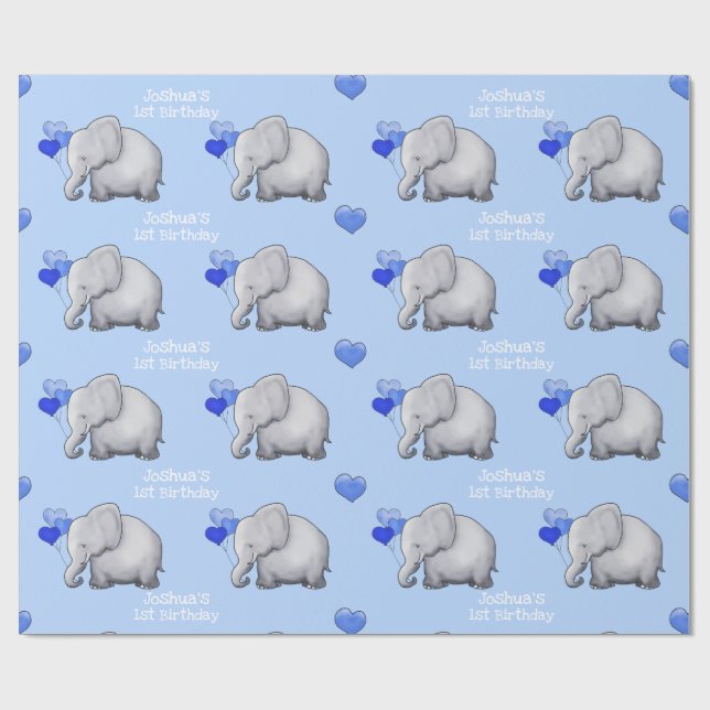 Papel De Regalo Fiesta de cumpleaños personalizada del niño de los (Superficie plana)