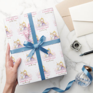 Papel De Regalo Fiesta de Cumpleaños Unicornio Día Mágico