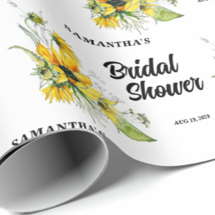 Papel De Regalo Fiesta de Despedida de Soltera con Girasoles