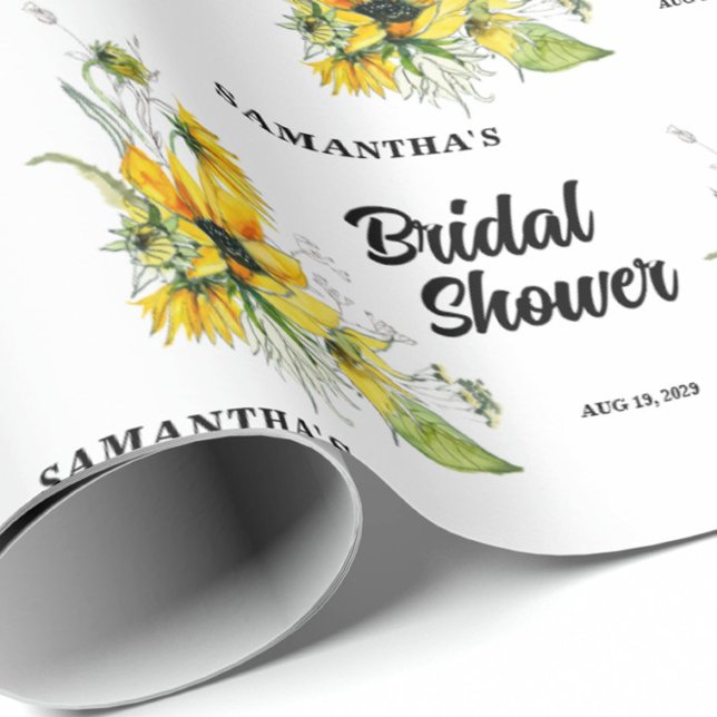 Papel De Regalo Fiesta de Despedida de Soltera con Girasoles (Subido por el creador)