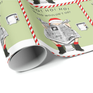 Papel De Regalo Fiesta de Elefante Blanco de Navidad