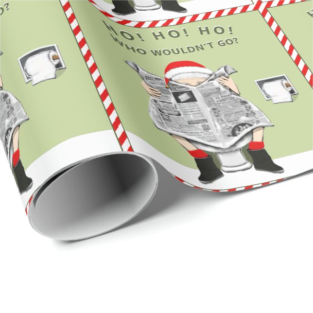 Papel De Regalo Fiesta de Elefante Blanco de Navidad (Esquina del rollo)