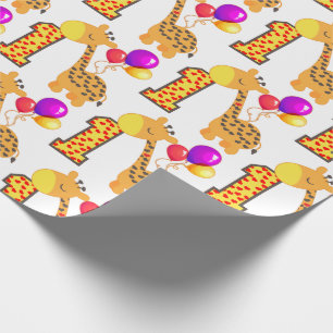 Papel De Regalo Fiesta de encargo de la primera jirafa del