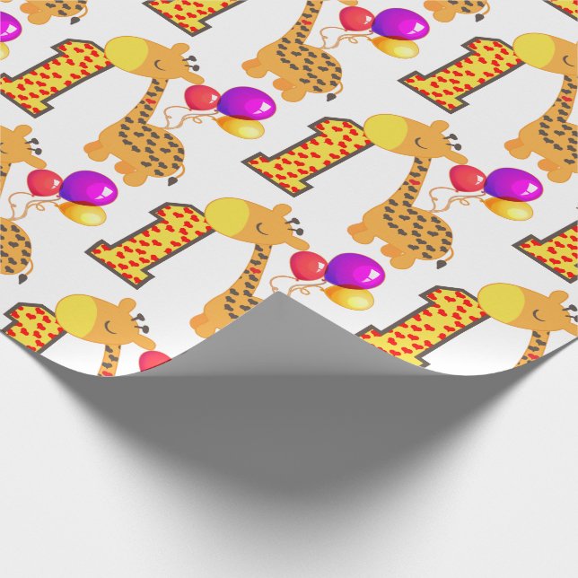 Papel De Regalo Fiesta de encargo de la primera jirafa del (Esquina)