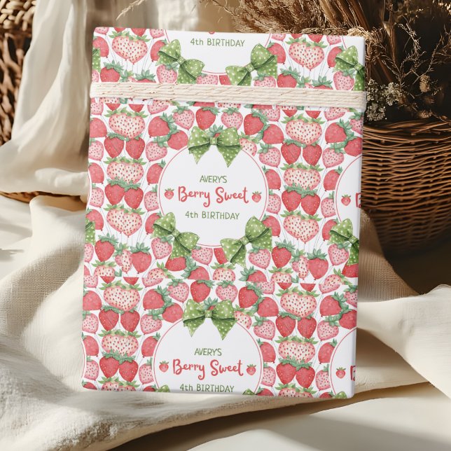 Papel De Regalo Fiesta de Fresas Dulce Cumpleaños 4 (Subido por el creador)