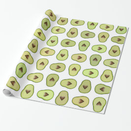 Papel De Regalo Fiesta de Frutas Corazón de Aguacate Baby Shower P