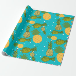 Papel De Regalo fiesta de frutas, patrón lindo de piña