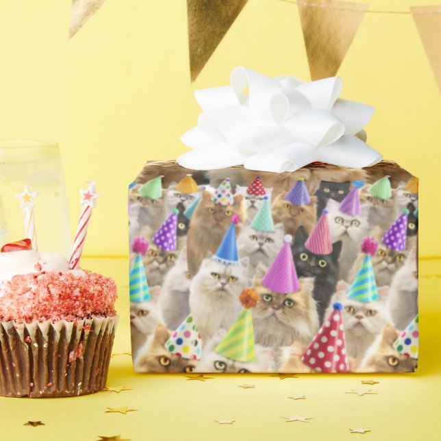 Papel De Regalo Fiesta de Gatos (Fiesta de cumpleaños )