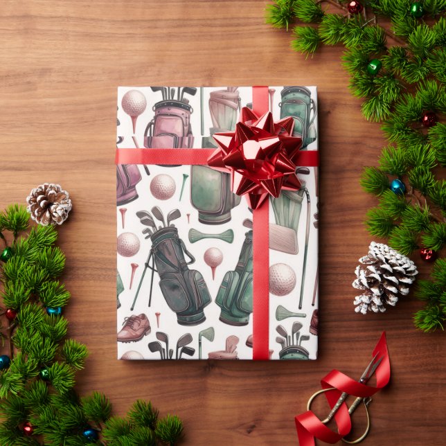 Papel De Regalo Fiesta de golf de cumpleaños definitivo (Regalo de vacaciones)