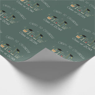 Papel De Regalo Fiesta de Graduación de Gorra y Cóctel