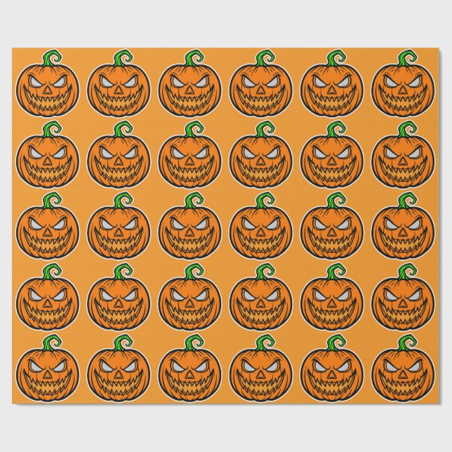 Papel de regalo fiesta de Halloween (Superficie plana)