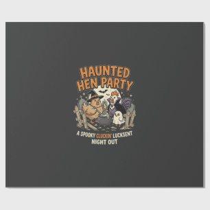 Papel De Regalo Fiesta de Halloween de gallina embrujada