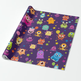 Papel De Regalo Fiesta De Halloween De Monstruo De Disfraces Para
