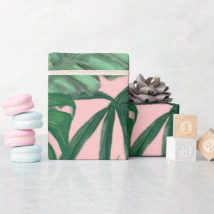 Papel De Regalo Fiesta de hojas tropicales de Monstera