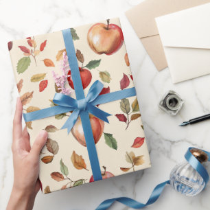 Papel De Regalo Fiesta de inauguración de la casa Manzanas y Hojas