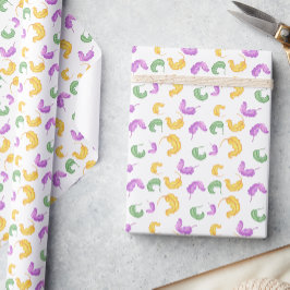 Papel De Regalo Fiesta de Mardi Gras con Acuarela