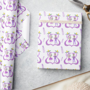 Papel De Regalo Fiesta de Mardi Gras con Acuarela
