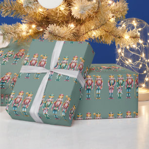 Papel De Regalo Fiesta de Navidad Cascanueces Navideña Festiva