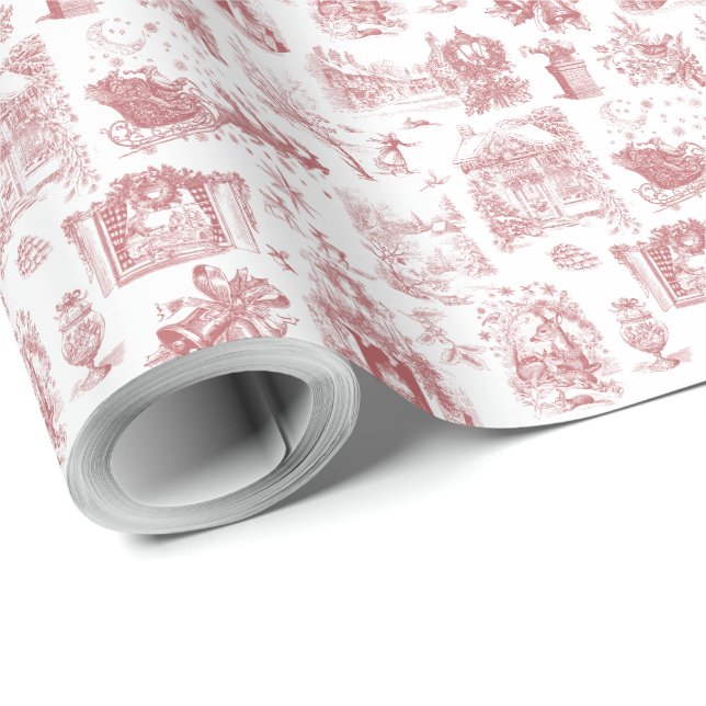 Papel De Regalo Fiesta de Navidad Chinoiserie (Esquina del rollo)